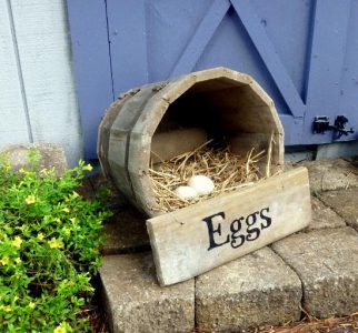 Easy DIY Wooden Half Barrel Chicken Nesting Box Image